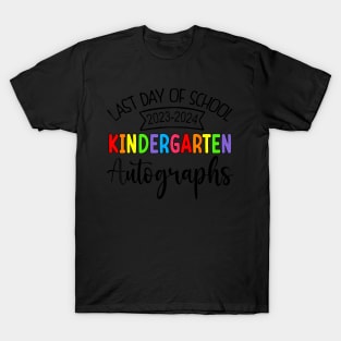 2024 Last Day of School Autograph kindergarten Graduation T-Shirt